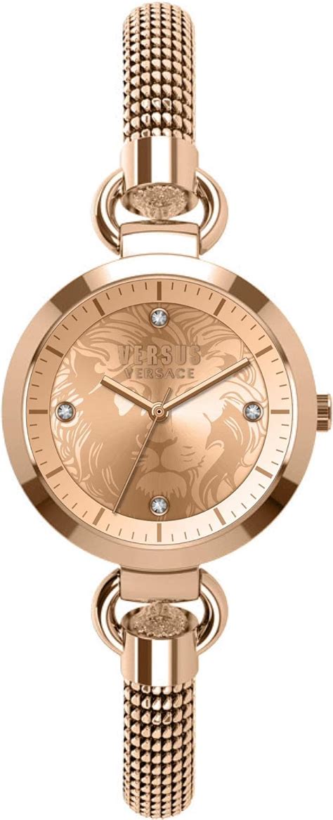 Versus Versace Womens Rose Gold Tone 34 mm 